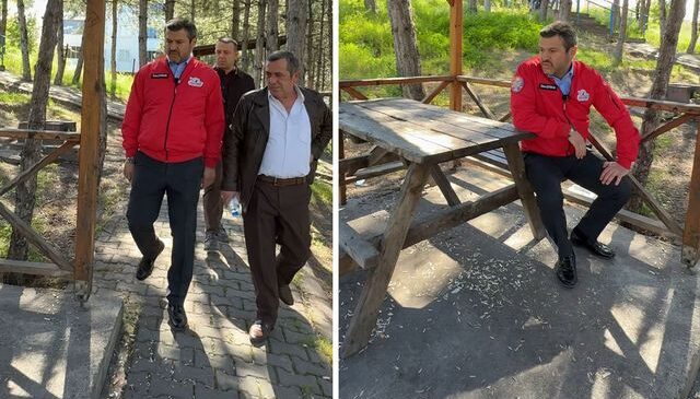 Parkta yere atılan çekirdek kabuklarını gören Karabük Belediye Başkanı Çetinkaya çileden çıktı