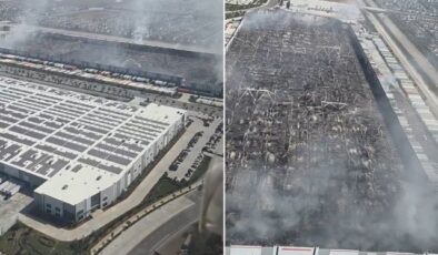 Patronuyla maaş tartışması yaşayan işçi, 1,2 milyon metrekarelik depoyu küle çevirdi