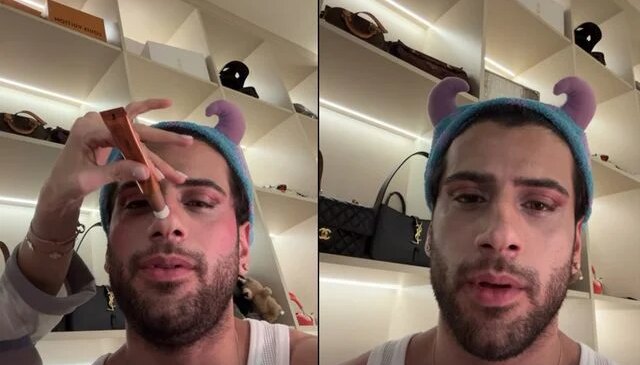 Reynmen bu kez çok farklı! Eşinin makyaj yaptığı anlar çok konuşuldu