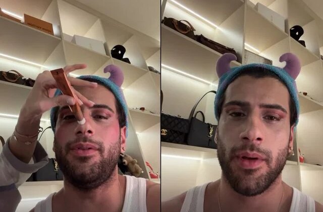 Reynmen bu kez çok farklı! Eşinin makyaj yaptığı anlar çok konuşuldu