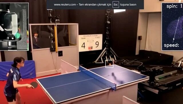 MASA TENİSİ ROBOTU ÜST DÜZEY SPORCULARI YENDİ VE TARİHE GEÇTİ
