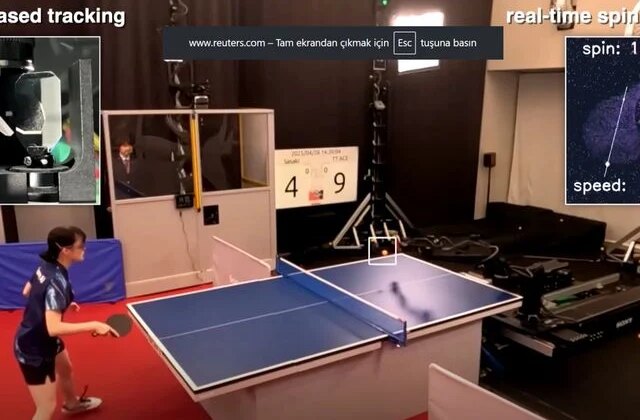 MASA TENİSİ ROBOTU ÜST DÜZEY SPORCULARI YENDİ VE TARİHE GEÇTİ