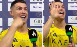 Ronaldo’dan geceye damga vuran el hareketi