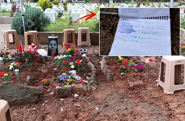 Yan yana toprağa verilen öğrencilerin mezarında depremzede anneden yürek dağlayan not