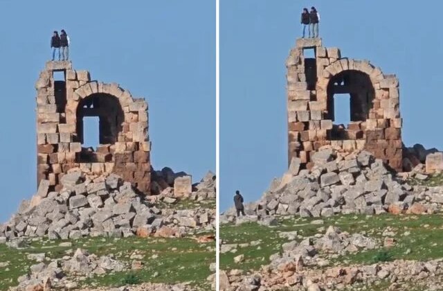 Tarihi yapıda tepki çeken halay