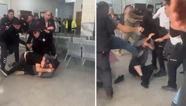 Şanlıurfa’da hastanede kavga kamerada