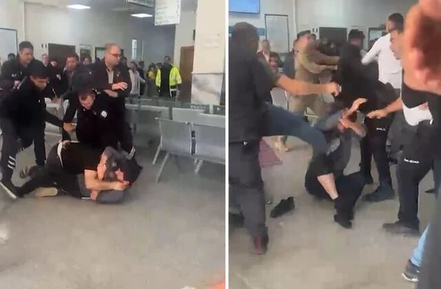 Şanlıurfa’da hastanede kavga kamerada