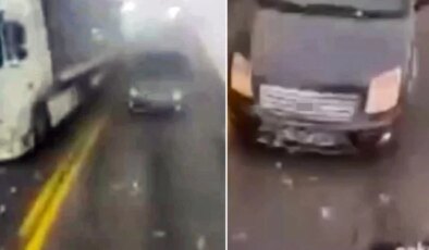 Artvin’de tır ile hafif ticari araç kafa kafaya çarpıştı: 2 yaralı