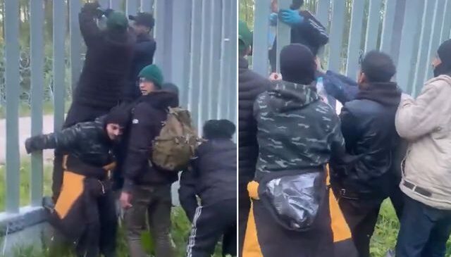 Sığınmacılardan olay video! Polonya’ya kaçak olarak böyle girdiler