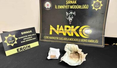 Şırnak’ta çocuk bezine gizlenmiş eroin ele geçirildi: 1 gözaltı
