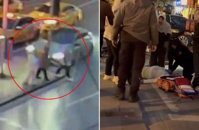 Şişli’de otomobilin çarptığı direk Mısırlı turistin üzerine devrildi; beyin kanaması geçirdi