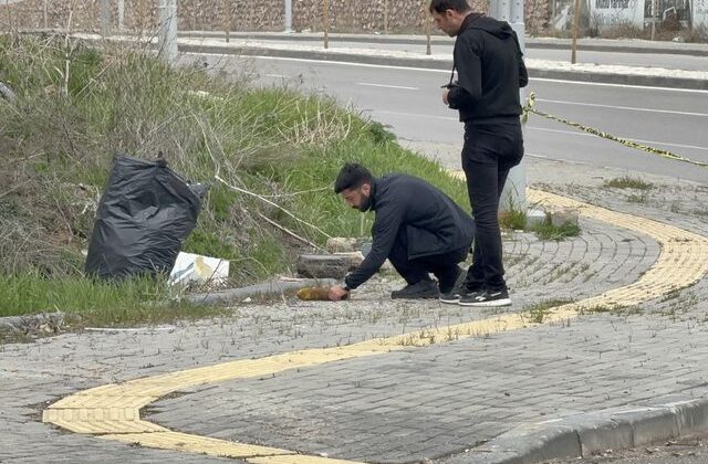 Sivas’ta yol kenarında havan topu mermisi bulundu