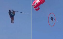 Skandal görüntü! Yamaç paraşütüyle uçarken cinsel saldırıya uğradı