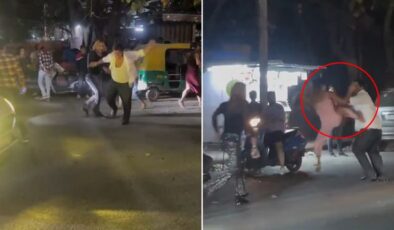 Tacize uğrayan 3 kadın sapığı evire çevire dövdü, çevredekiler film gibi izledi