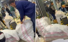 Taksim’de sahte ayakkabı baskını! Görüntüleri 100 bin takipçili hesabından paylaştı