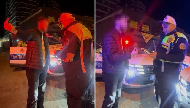 Polisin ayaklarına kapansa da cezadan kurtulamadı