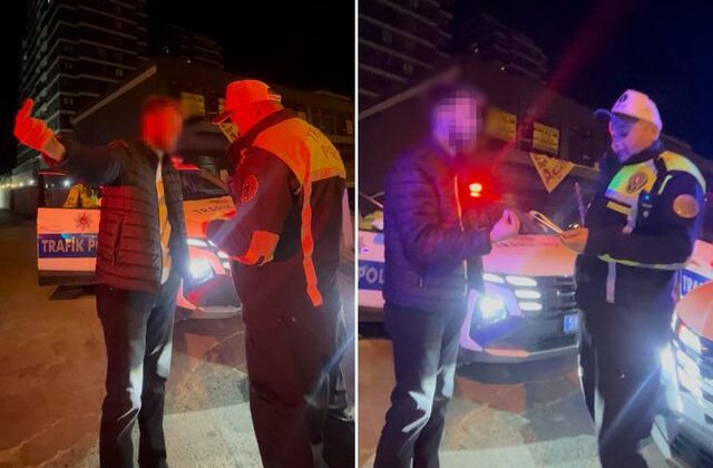 Polisin ayaklarına kapansa da cezadan kurtulamadı