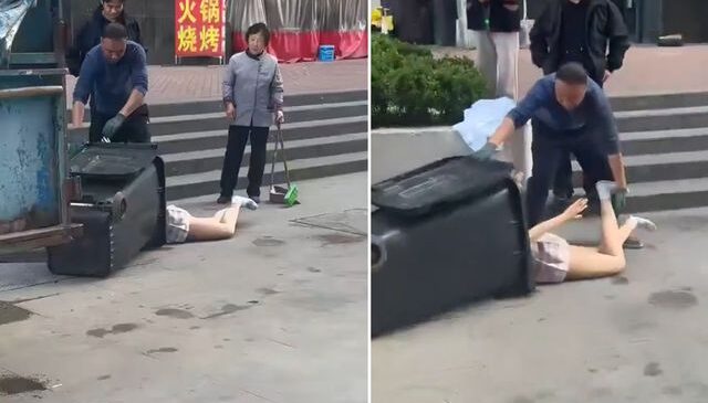 Temizlik görevlileri çöpte buldu, şaşkınlıkları kameraya anbean yansıdı