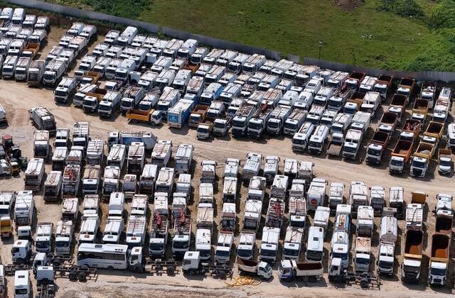 TMSF’nin el koyduğu yüzlerce araç böyle görüntülendi