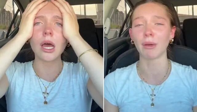 Trump savaşta diretirken halk zor durumda! Gözyaşlarına hakim olamadı