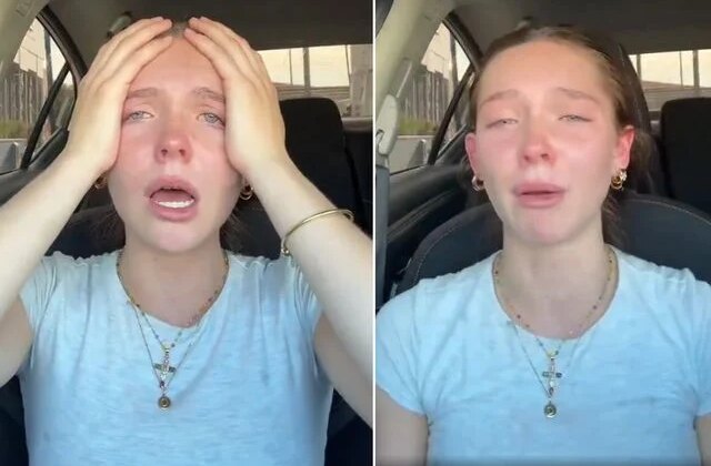 Trump savaşta diretirken halk zor durumda! Gözyaşlarına hakim olamadı