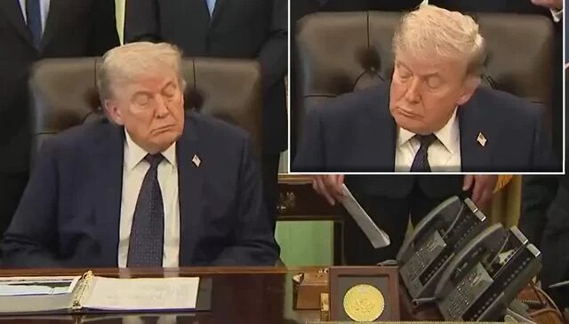Trump toplantıda uyuyakaldı, alay konusu oldu