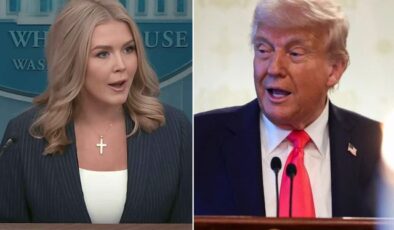 Trump’tan Beyaz Saray Sözcüsü Leavitt’i endişelendiren şaka: Onu kovalım mı?