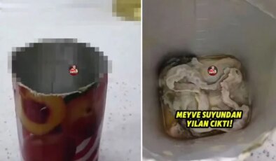 Türkiye’nin ünlü meyve suyu markasının içinden çıkanı görünce şoke oldu