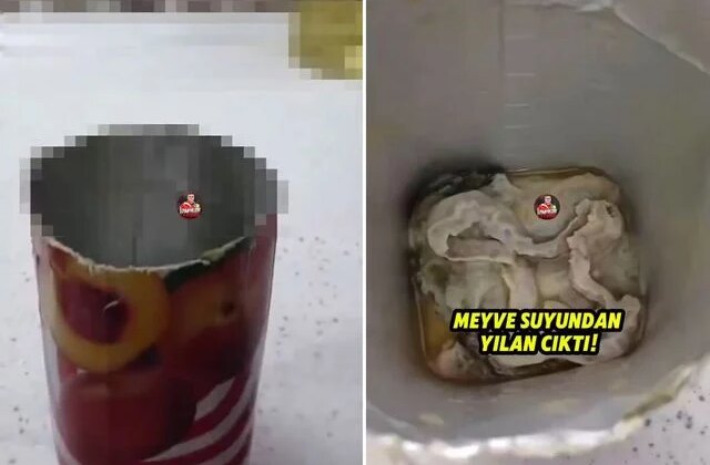 Türkiye’nin ünlü meyve suyu markasının içinden çıkanı görünce şoke oldu