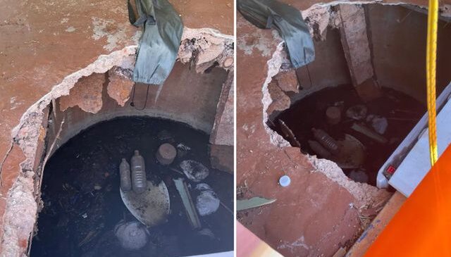 Tuvalet çöktü, turist 2 metre derinliğindeki atık çukuruna düştü