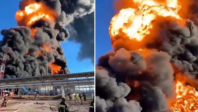 Ukrayna, Rusya’daki dev petrol rafinerisini İHA’larla vurdu