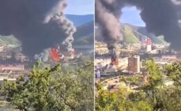 Ukrayna, Rusya’daki petrol rafinerisini vurdu! Alevler gökyüzünü kapladı