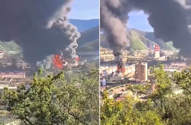 Ukrayna, Rusya’daki petrol rafinerisini vurdu! Alevler gökyüzünü kapladı