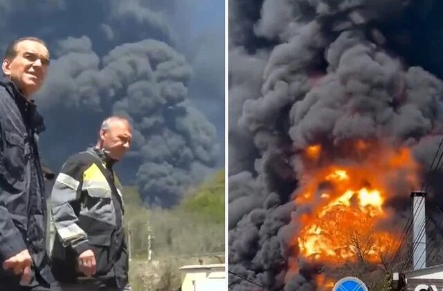 Ukrayna’nın vurduğu petrol rafinerisindeki yangın devam ediyor
