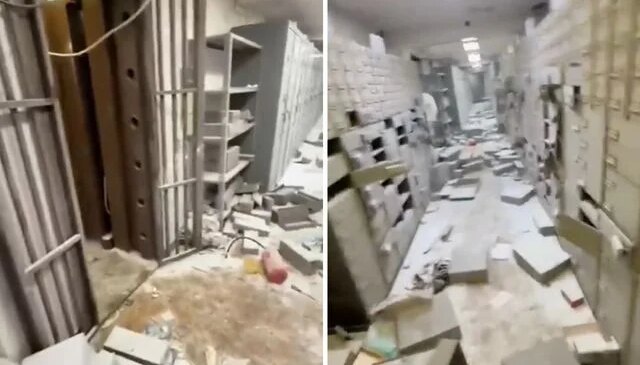 Ülke şokta! Kanalizasyondan kaçan banka soyguncuları geride bu görüntüyü bıraktı