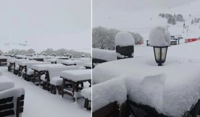 Mayıs ayına günler kala kış geri döndü! Tam 1 metre kar var