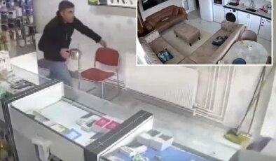 5.2’lik deprem anı kamerada! Bir kişi panikle balkondan atladı