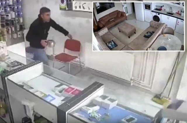 5.2’lik deprem anı kamerada! Bir kişi panikle balkondan atladı