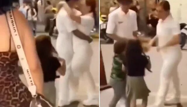 Yasak aşkıyla birlikteyken eşi ve çocuklarına yakalandı