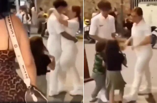 Yasak aşkıyla birlikteyken eşi ve çocuklarına yakalandı