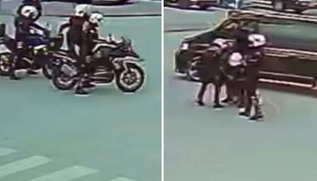 Yunus polislerinin trafikte Heimlich manevrası hayat kurtardı; müdahale anı kamerada