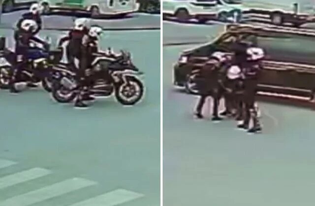 Yunus polislerinin trafikte Heimlich manevrası hayat kurtardı; müdahale anı kamerada