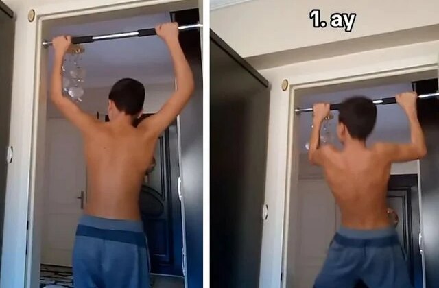 4 yıl boyunca barfiks çekti, adeta bambaşka biri oldu