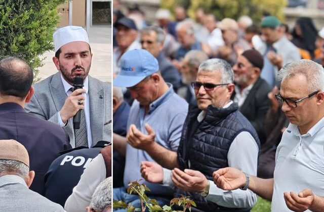 Görüntü Türkiye’den! Vatandaşlar toplanıp şükür duası yaptı