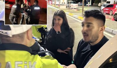 Polise önce yalvardı, sonra küfürler yağdırıp kaçtı
