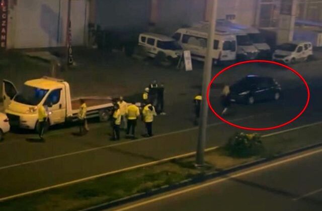 Alkollü halde araç kullanırken polise yakalanan kadın sinir krizi geçirdi