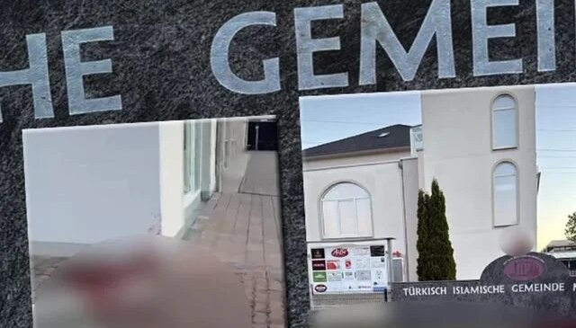 Almanya’da camiye çirkin saldırı: Hilale domuz başı yerleştirildi