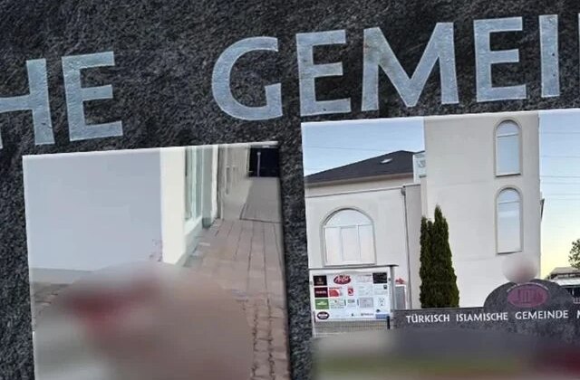 Almanya’da camiye çirkin saldırı: Hilale domuz başı yerleştirildi