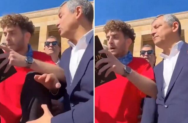 Anıtkabir yürüyüşüne damga vuran an! Özgür Özel anında müdahale etti