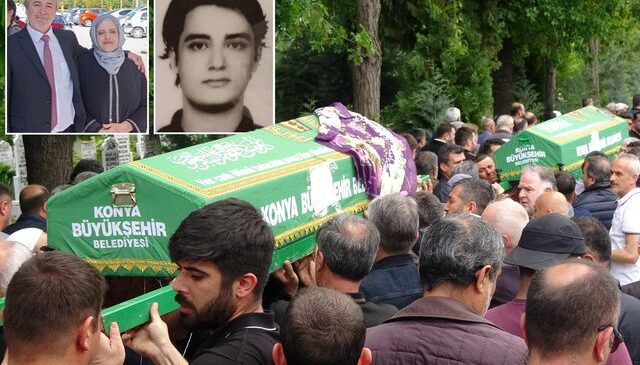 Elleri ve üstü kan içindeydi! Konya’daki aile vahşetinde veteriner çift toprağa verildi